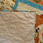 Forest Animals 42" x 56", Crib Quilt, Toddler Quilt, Hedgehog Squirrel Fox Owl