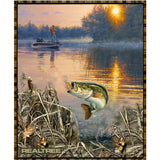 Fishing Realtree Panel 36" x 44", Realtree Quilting Panel, Fabric Sewing Panel