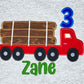 ANY Age ANY Size Logging Truck Birthday Shirt, 3rd Smash Cake Birthday Shirt, Boys Truck Shirt