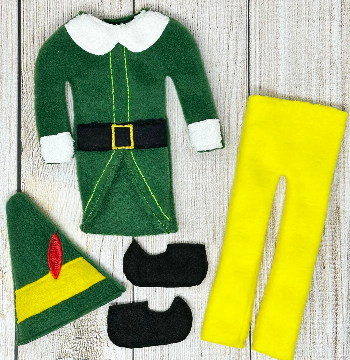 Elf Coat Hat Pants Shoes, Elf Christmas Outfit, Doll Clothing, Christmas Elf, Elf Props