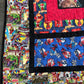 Superhero Lap Twin Quilt 59" x 80", Comic Book Birthday Superhero Quilt, Gift Superhero Quilt