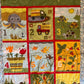 Owl Forest Crib Quilt 41"x55", Outdoors Quilt, Forest Animals Toddler Quilt, Lime Minky backing