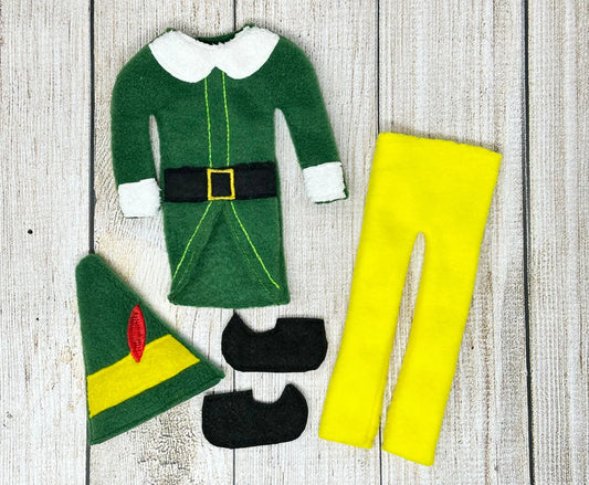 Elf Coat Hat Pants Shoes, Elf Christmas Outfit, Doll Clothing, Christmas Elf, Elf Props