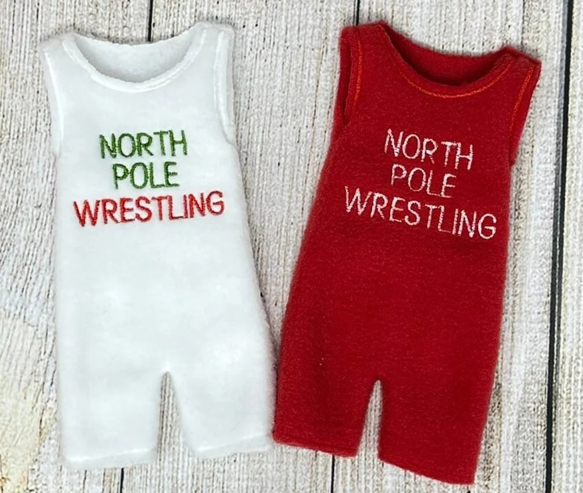 Wrestling Singlet Elf Doll Sweater, Elf Clothing, Christmas Elf, Elf Props