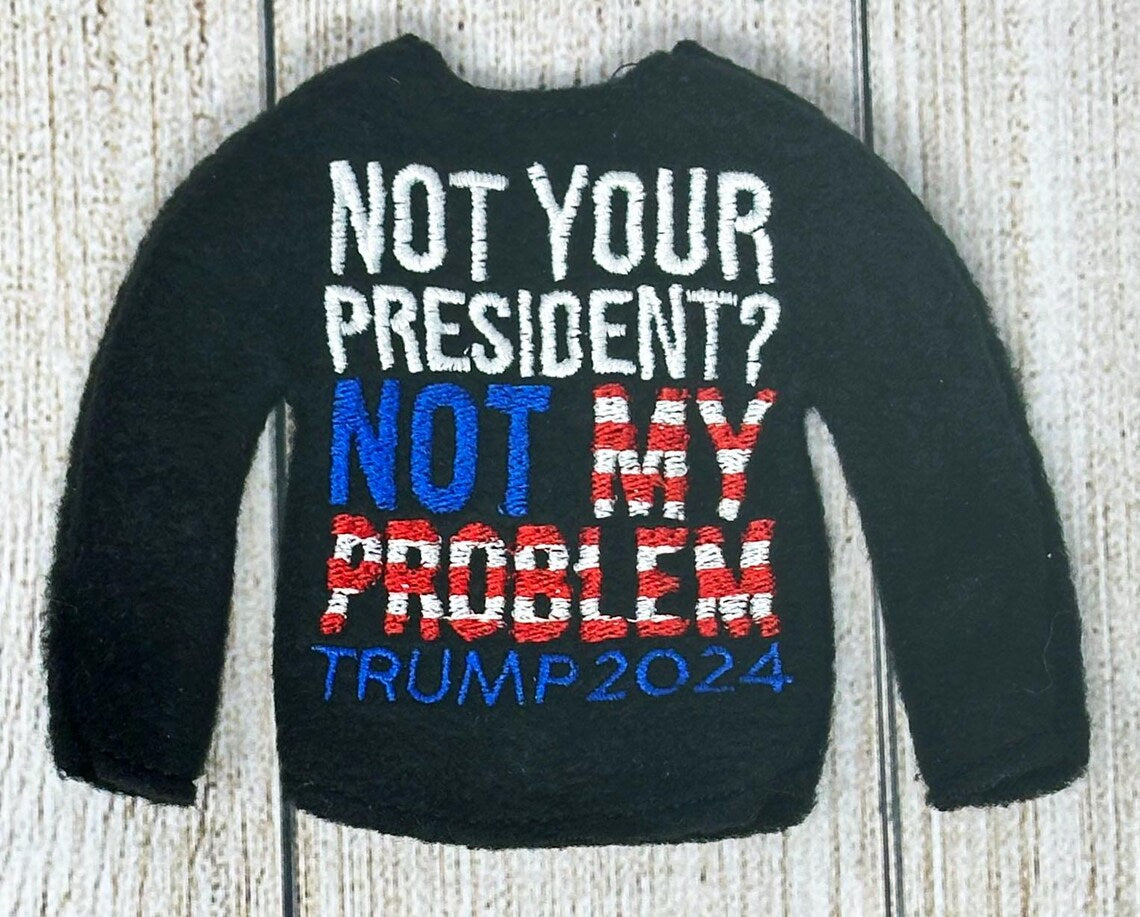 Trump 2024 Elf Sweater, Doll Clothing, Political Shirt, Elf Props, Elf Dress Up