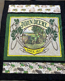 John Deere Quilt 51" x 60", Toddler Bed Lap Twin Couch Blanket Quilt