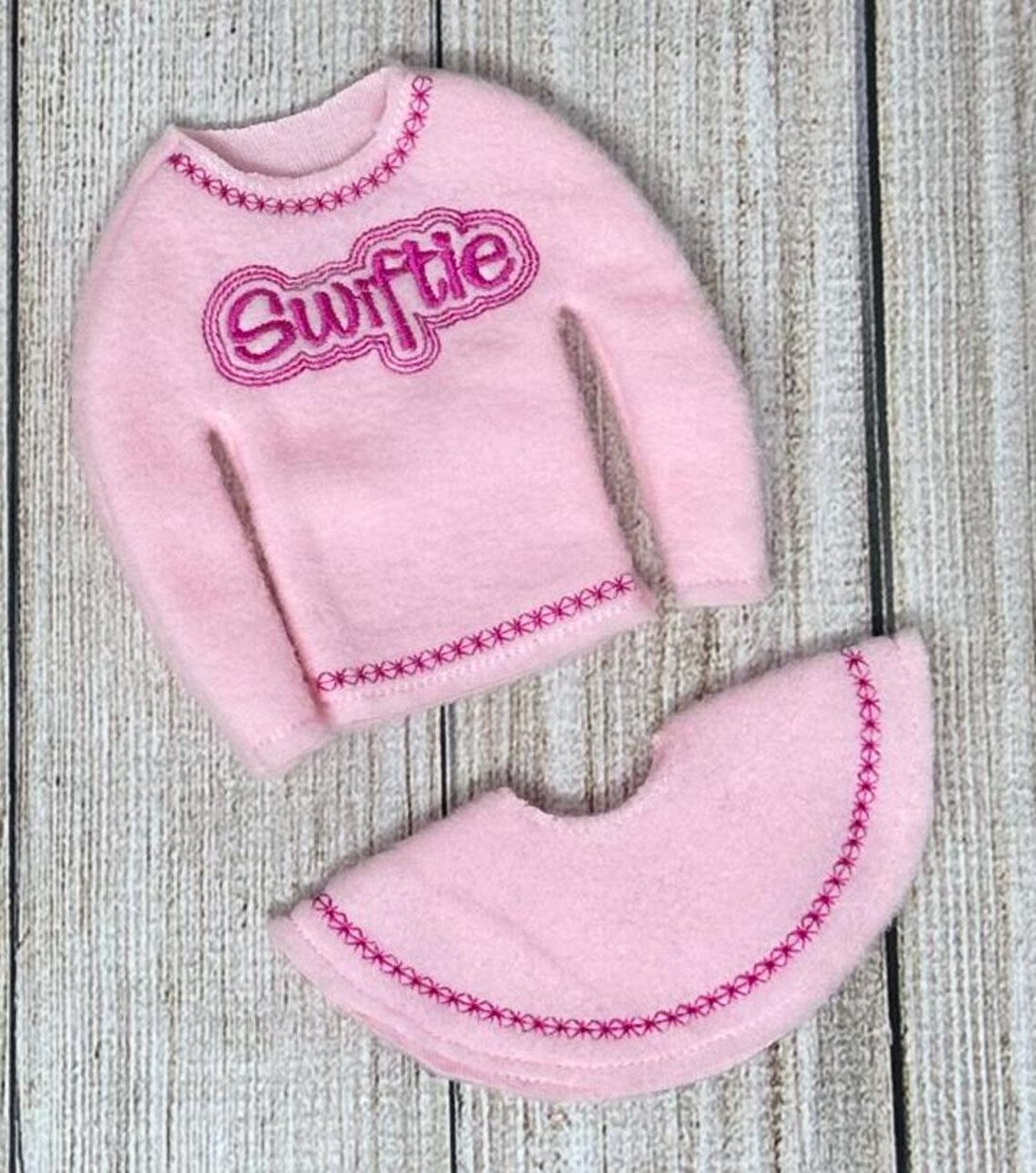 Pink Sweater Skirt Sneakers, Elf Doll Sweater, Elf Clothing, Christmas Elf, Elf Props