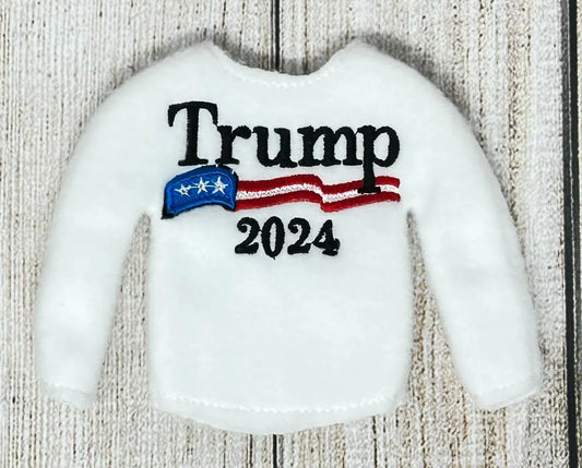 Trump 2024 Elf Sweater, Doll Clothing, Political Shirt, Elf Props, Elf Dress Up