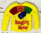 Naughty Meter Sweater, Christmas Clothing, Props