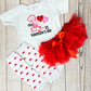 Valentine's Tutu Set, Valentine's Day Shirt Tutu Leg Warmers, Baby Tutu Bodysuit Leg Warmers