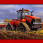 RARE Quad Case IH fabric panel, 45" x 36", Red Tractor fabric, Case IH quilting panel