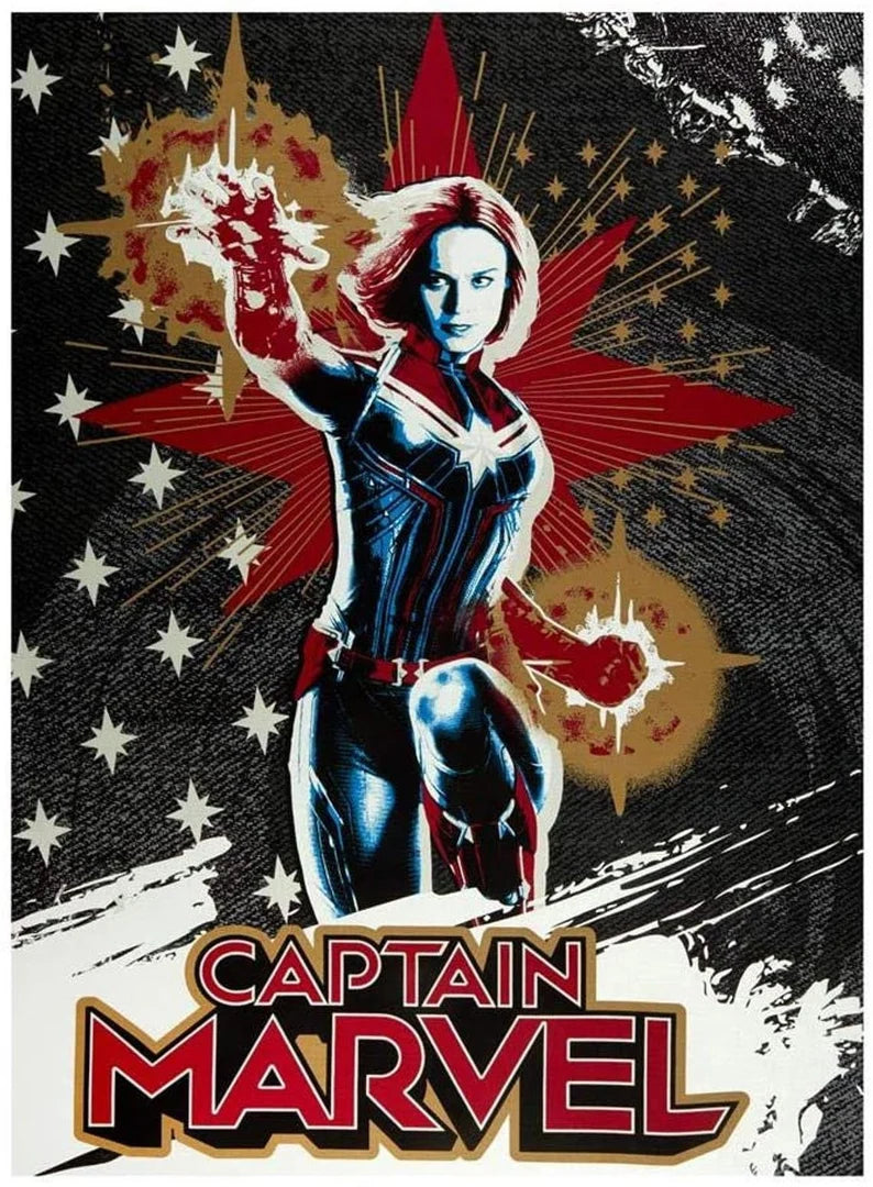 Captain Marvel fabric panel, 36" x 44", Avengers fabric, quilting fabric panel