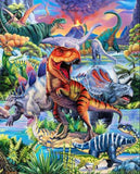 Dinosaur Panel 36" x 44", Roaring Dinosaur Fabric, Dino World by David Textiles