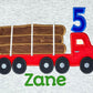 ANY Age ANY Size 5th Birthday Logging Truck Shirt, Boys Birthday Shirt, Truck Shirt