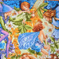 Dawn Till Dusk Flower Fairies Cotton Quilt Fabric Panel by Michael Miller 23" x 43"