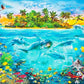 Ocean Scenic Dolphins Digital Print Cotton Quilting Fabric Panel , Picture This by Robert Kaufman