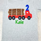 ANY Age ANY Size Logging Truck Birthday Shirt, 2nd Birthday Logging Truck, Smash Cake Birthday Party