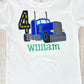 ANY Age ANY Size Semi-truck Birthday Shirt, Blue Semi Birthday Party, Boys Truck Birthday