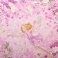 RARE Pink Petal Flower Fairies Cotton Quilt Fabric Panel by Michael Miller 23" x 43"