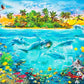 Ocean Scenic Dolphins Digital Print Cotton Quilting Fabric Panel , Picture This by Robert Kaufman