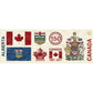 Alberta Provincial Fabric Panel 42"x16", Alberta Flag, Canada Flag, Northcott Fabric