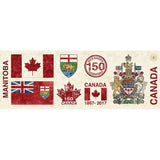 Manitoba Canada Flag Panel 42"x16", Manitoba Province