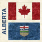 Alberta Provincial Fabric Panel 42"x16", Alberta Flag, Canada Flag, Northcott Fabric