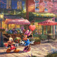 Multi Sweetheart Café Panel 36"x44", # DS20259C1, Mickey and Minnie