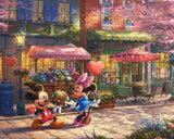 Multi Sweetheart Café Panel 36"x44", # DS20259C1, Mickey and Minnie