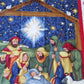 Manger Scene Door Panel 27" x 41", Nativity Scene, Mary Joseph Sheep Manger