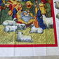 Manger Scene Door Panel 27" x 41", Nativity Scene, Mary Joseph Sheep Manger