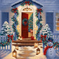 Good Tiding Fabric Panel 24"x43", Christmas House Fabric Panel, RJR Fabrics