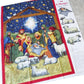 Manger Scene Door Panel 27" x 41", Nativity Scene, Mary Joseph Sheep Manger