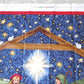 Manger Scene Door Panel 27" x 41", Nativity Scene, Mary Joseph Sheep Manger