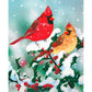 Winter Companions Fabric Panel 36"x44", Cardinal Branch AL-3546 Fabric Panel by David Textiles