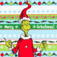 Grinch Christmas Fabric Panel 23" x 43", Merry Grinchmas Fabric Panel