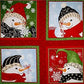 Imagine Snowmen Panel 35'x43', Four Snowmen Wall Hanging Pillow Quilt