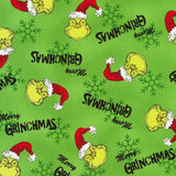 Grinch Merry Grinchmas 1/2 yard, How the Grinch Stole Christmas, 100% Quilt Shop Cotton, Fabric by the Yard, Robert Kaufman