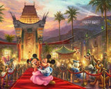 In Hollywood Fabric Panel 36"x44", Mickey and Minnie Mouse Walk the Red Carpet