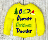 O.C.D. Elf Sweater, Doll Clothing, Christmas Elf, Elf Props, Elf Dress Up