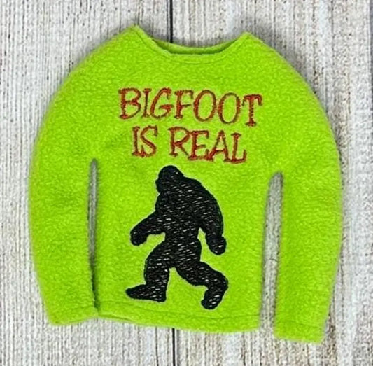 Bigfoot Elf Doll Sweater, Elf Costume, Elf Clothing, Elf Clothes